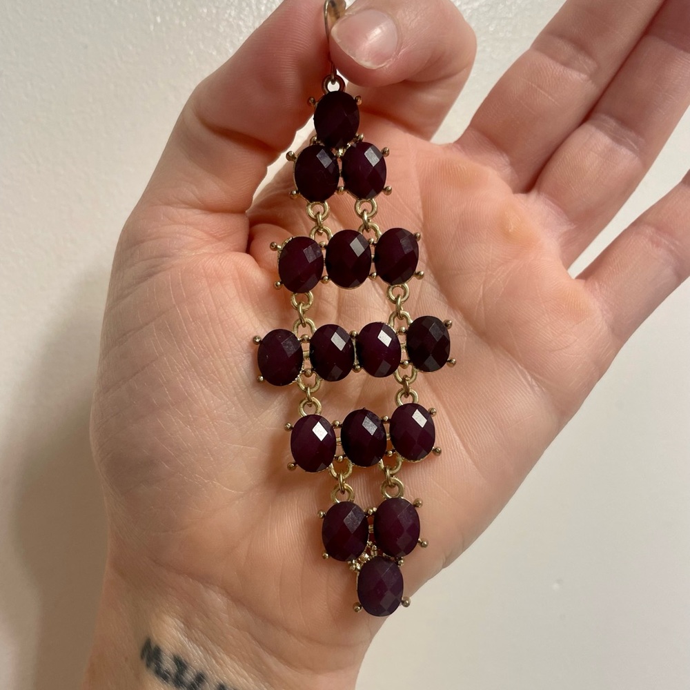 Beautiful burgundy earrings